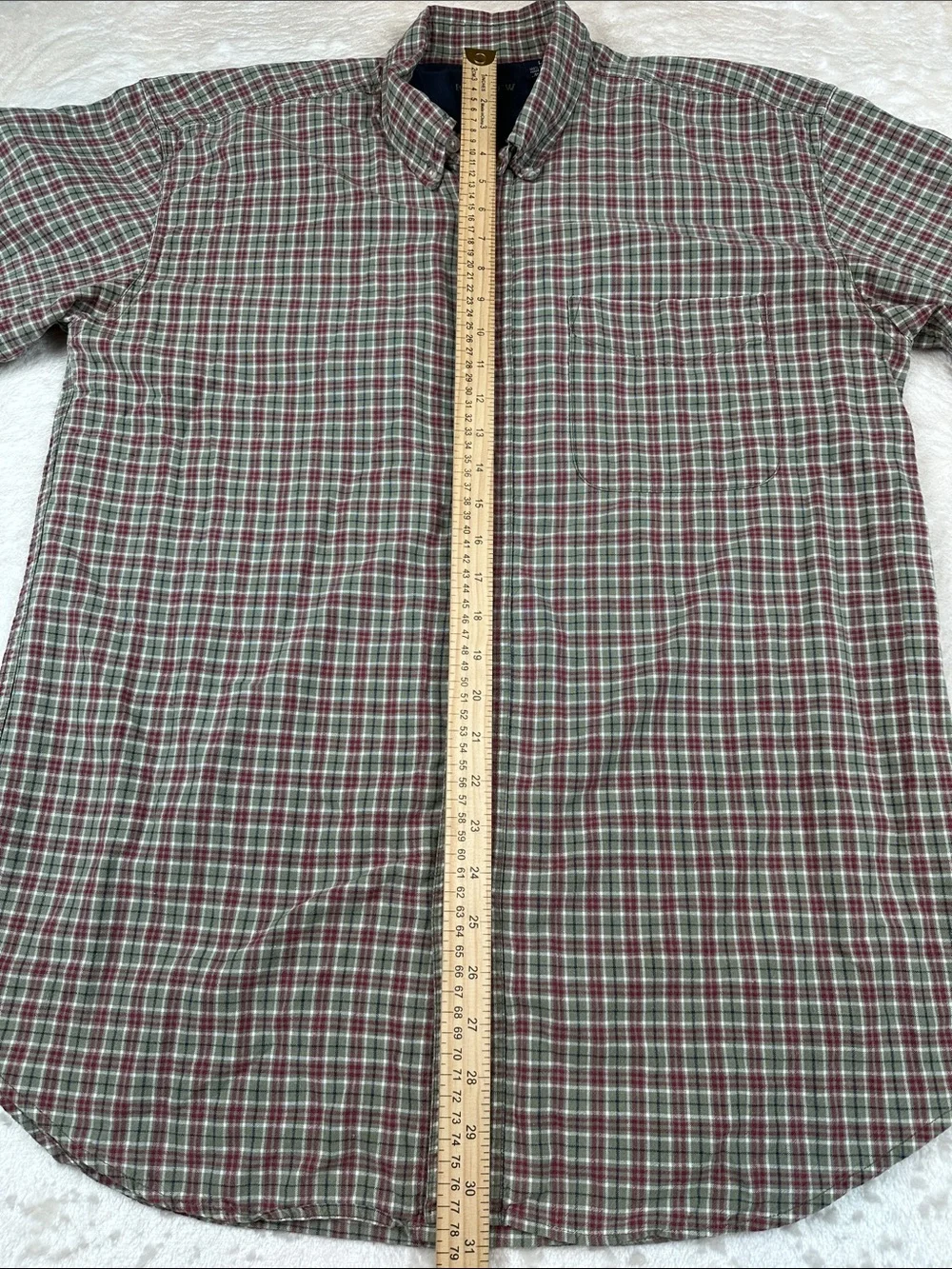 J. Crew Size M Men's Red and Green Plaid Button-Down Shirt | Business